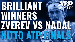 Brilliant Winners in Zverev vs Nadal  Nitto ATP Finals 2019 [upl. by Fidelas]