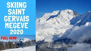 Skiing Saint Gervais Mont Blanc  Megeve 2020  French Alps France [upl. by Ayama]