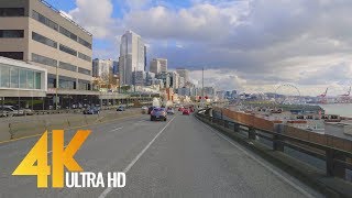 4K Seattle Streets  Car Driving Relax Video  Washington State USA [upl. by Cotsen]