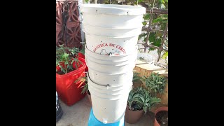 How I build a worm composting tower from recycled buckets for under 10 bucks [upl. by Ajtak]