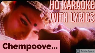 Chempoove poove song karaoke with lyrics  kalapani Malayalam lyrics [upl. by Nauqed]