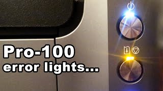 Flashing Lights Error Code for Canon Pro 100 Printer [upl. by Chev]