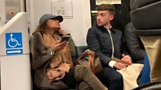 NJ Transit cops finally remove woman who refused to take her bag off seat [upl. by Atsylak]