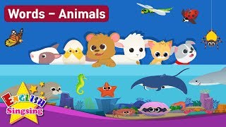 Kids vocabulary Theme quotAnimalsquot  Baby Animals Sea Animals Bugs Animal Sounds [upl. by Naihr]