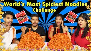 WORLD SPICEST NOODLES Eating Challenge  Spicy Korean Noodles Eating Competition [upl. by Hadwin422]