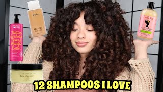 12 SHAMPOOS FOR CURLY HAIR Clarifying Sulfatefree Sulfate Cowash  Drugstore amp High End [upl. by Grew]