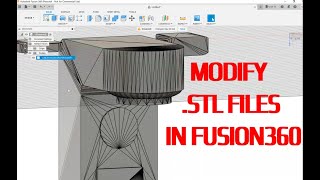 How to Open and Modify STL files in Autodesk Fusion 360 in 2021 [upl. by Enymzaj]