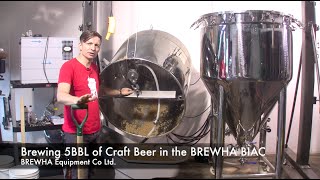 Brewing 5BBL of Craft Beer in the BREWHA BIAC microbrewery [upl. by Eeralih]