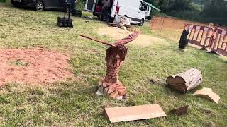 A fabulous range of wooden sculpture at Caerleon festival 2024 [upl. by Trik]