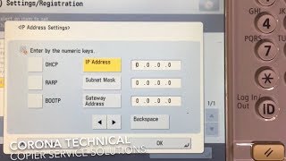 how to set IP address Canon imagerunner Advance 6055 6275i [upl. by Lindblad]