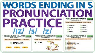 English Pronunciation Practice  How do you pronounce words ending in S [upl. by Lrad]