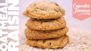 Oatmeal amp Raisin New York Cookie Recipe  Bake At Home  Cupcake Jemma [upl. by Roinuj778]