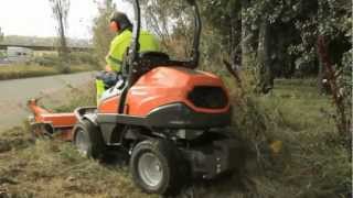 Husqvarna P 525D flail mower in action [upl. by Rhodie303]