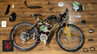 How to Build a 2Stroke Motorized Bicycle in 6 Minutes [upl. by Tnarb]