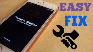 Easy Fix for iPhone is Disabled Connect to iTunes [upl. by Alrak364]