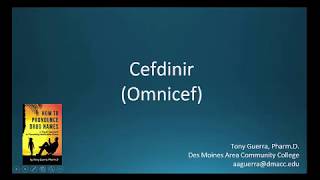 CC How to Pronounce cefdinir Omnicef Backbuilding Pronounciation Pharmacology [upl. by Enwahs]