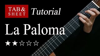 La Paloma  Guitar Lesson  TAB [upl. by Hammel]