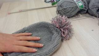 Bonnet tricot facile a faire [upl. by Auohc]