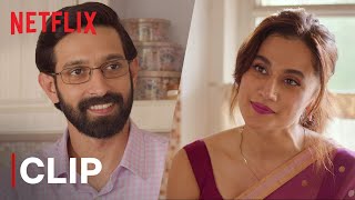 Vikrant Massey Meets Tapsee Pannu For The First Time  Haseen Dillruba  Netflix India [upl. by Ecilahc]