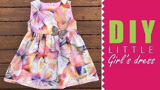 How to sew a basic girls dress  DRESSMAKING [upl. by Killion313]