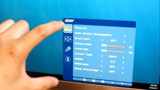 Acer H277HU 27quot Monitor  Complete Menu Options OSD [upl. by Imailiv228]