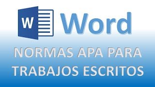 NORMAS APA PARA TRABAJOS ESCRITOS DE WORD [upl. by Jill716]