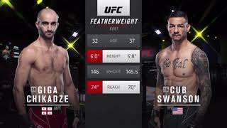 Cub Swanson vs Giga Chikadze Full Fight HD [upl. by Chlo]