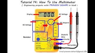 How To Use Multimeter  Tutorial 14 [upl. by Eelaroc]