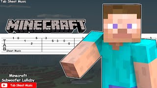 Minecraft  Subwoofer Lullaby C418 Guitar Tutorial [upl. by Ettolrahs]