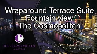 Wraparound Terrace Suite Room Tour The Cosmopolitan of Las Vegas [upl. by Ettenuj]