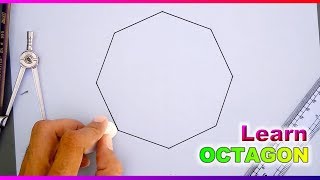 how to draw Octagon with compass and ruler [upl. by Bronwyn]