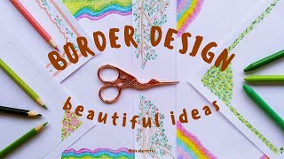 17 PAPER BORDER DESIGNS to draw ✨ Simple FRONT PAGE and PROJECT FILE decoration ideas [upl. by Nitsugua]