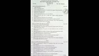 2nd pu Biology midterm exam question paper [upl. by Nangatrad357]