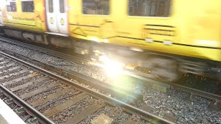 Merseyrail 507 009 making arcs at Birkdale station [upl. by Yeliw66]