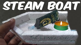 Simple Science Project  How to Make a Steam Boat  School Science Project  POP POP Boat [upl. by Aicinat]