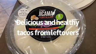 Low Carb Jicama Tacos from Leftovers [upl. by Ahsihat431]