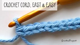 Crochet Cord Tutorial  Simple Fast Easy [upl. by Oriole]