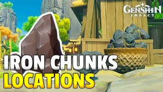 Iron Chunks Locations Genshin Impact [upl. by Inimod]