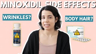 My Minoxidil Side Effects  Wrinkles Body Hair  Female Hair Loss [upl. by Hgielhsa]