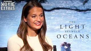 Alicia Vikander talks about The Light Between Oceans 2016 [upl. by Jakie]