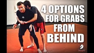 JiuJitsu SelfDefense  4 Options For Grabs From Behind [upl. by Atniuqal285]