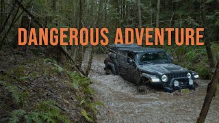 DANGEROUS OffRoad Adventure After Storm  Jeep Gladiator amp Toyota 4Runner [upl. by Airt]