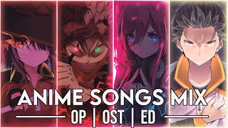 Best Anime Openings amp Endings Mix OSTs 3  Full Songs [upl. by Whetstone]