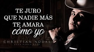 LETRA MI ETERNO AMOR SECRETO  Christian Nodal Lyric Video [upl. by Lehcyar]