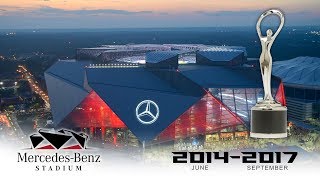 Official Atlanta Falcons MercedesBenz Stadium Construction TimeLapse [upl. by Woodie]