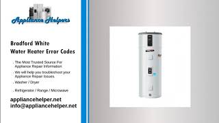 Bradford White Water Heater Error Codes [upl. by Colman420]