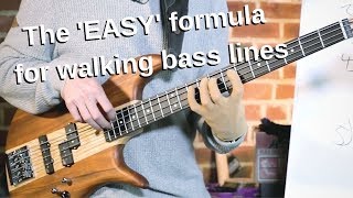 The SIMPLEST walking bass line formula  EXACTLY where to start [upl. by Esinaej]