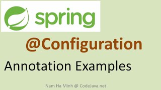 Spring Configuration Annotation Examples [upl. by Notsnarc]