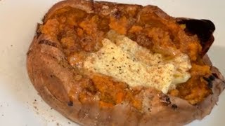 How to make A Baked Sweet Potato [upl. by Yelhsa455]