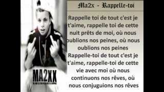 Ma2x Rappelletoi Parole ABONNE TOI D [upl. by Esilegna]